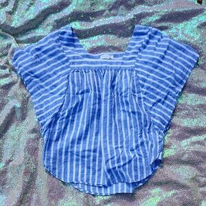 BeachLunchLounge Blue Striped Women's Top. So Adorable! SP